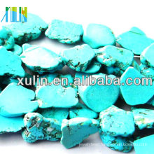 new product irregular shape flat back turquoise beads